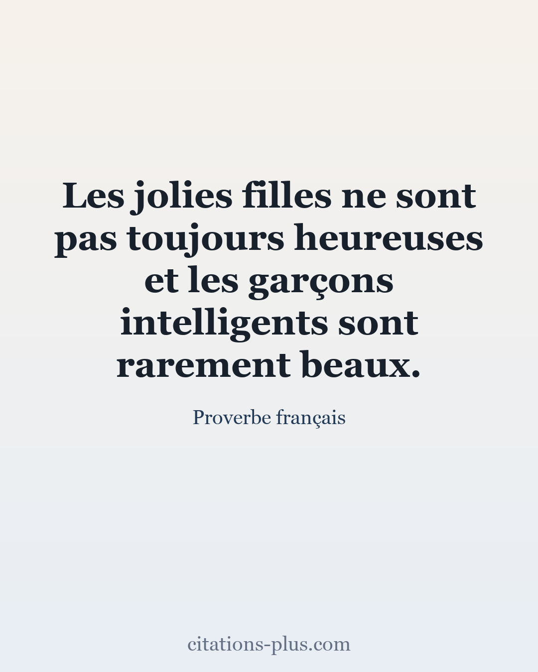 Carte Premium clair — Proverbe français