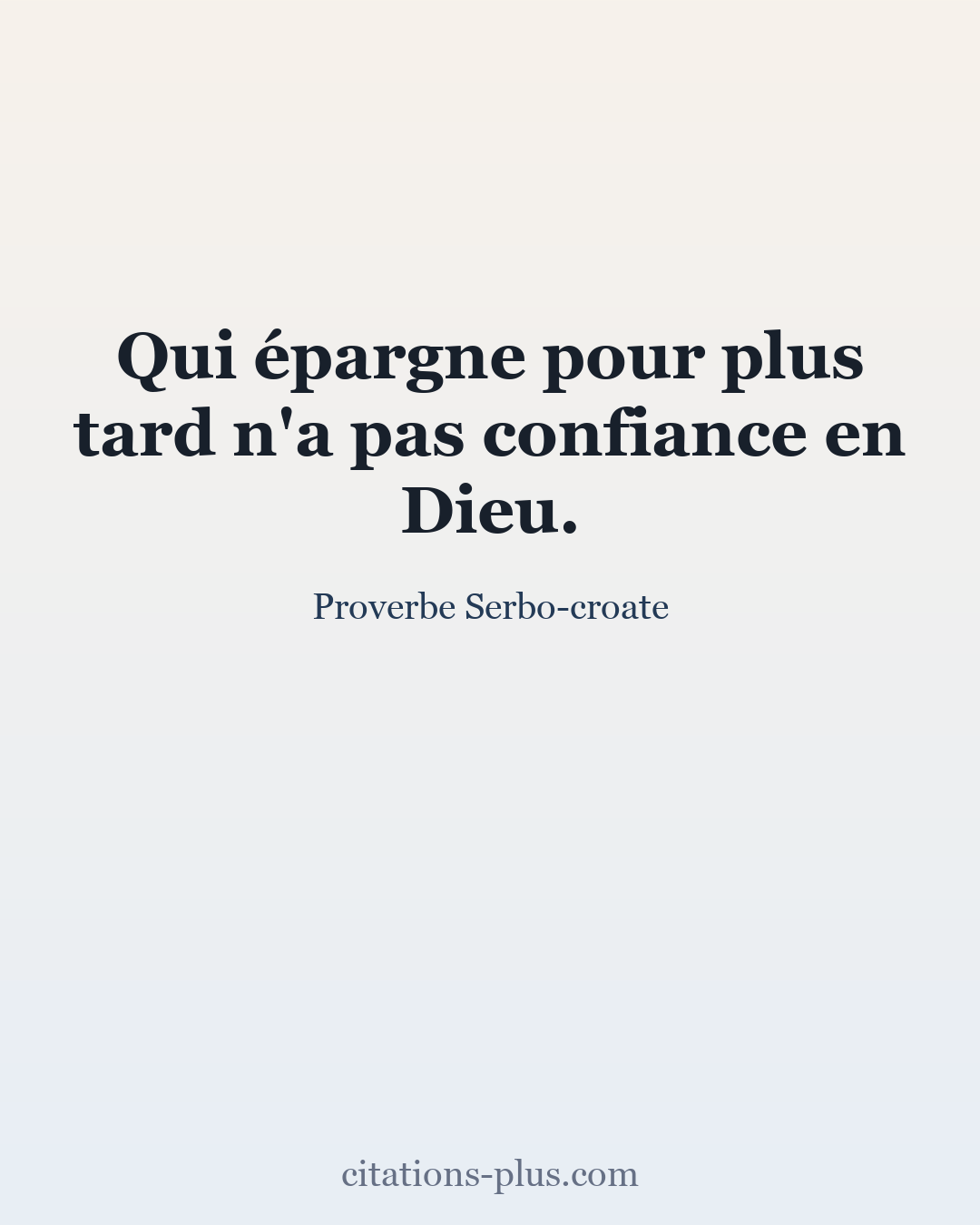 Carte Premium clair — Proverbe Serbo-croate