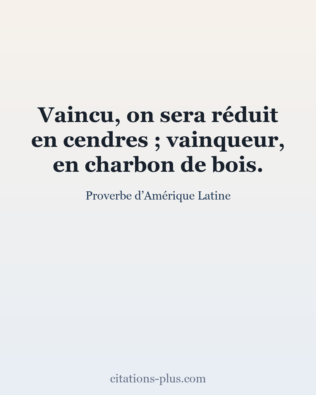 Carte Premium clair — Proverbe d’Amérique Latine
