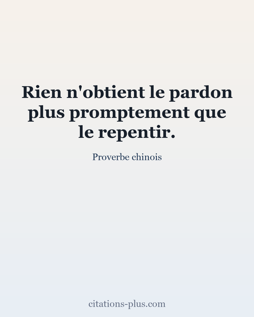 Carte Premium clair — Proverbe chinois