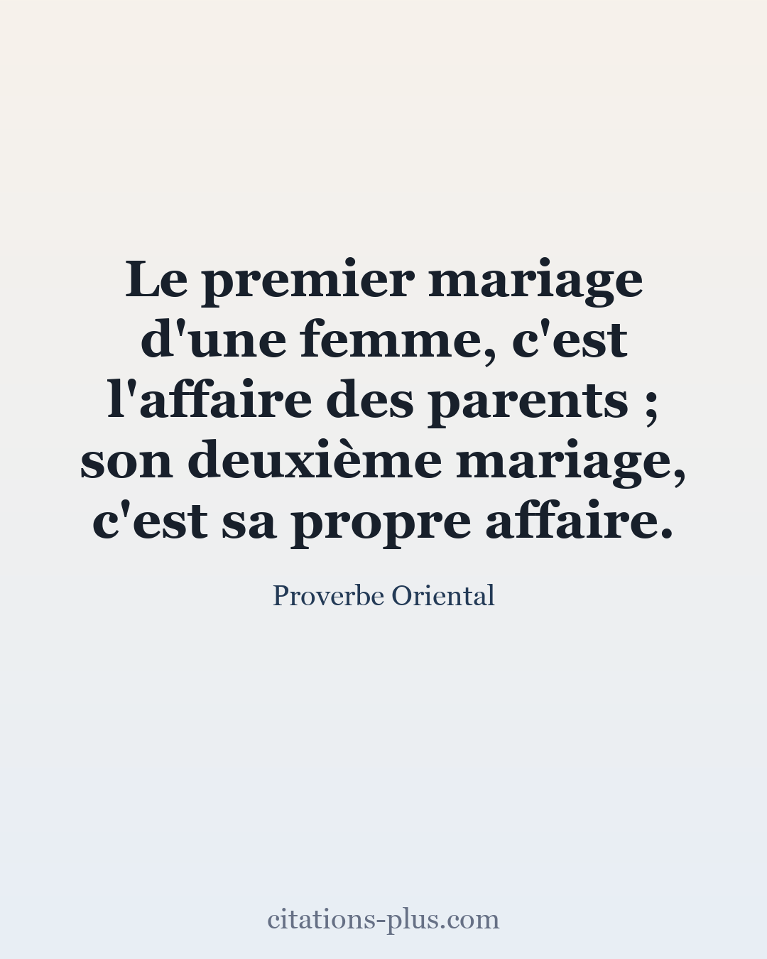 Carte Premium clair — Proverbes orientaux