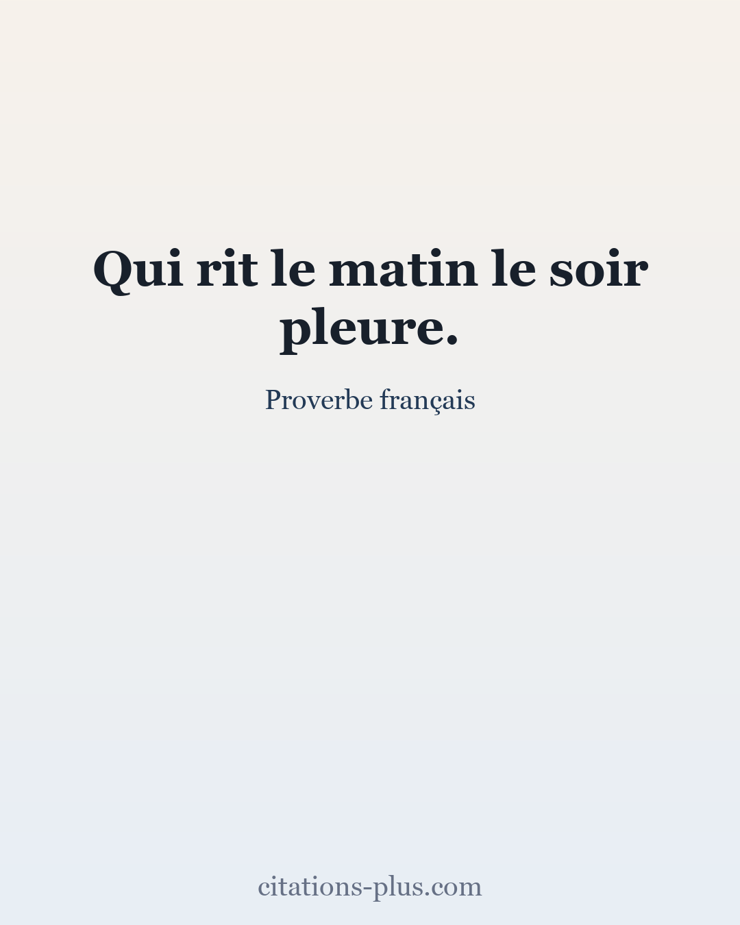 Carte Premium clair — Proverbe français