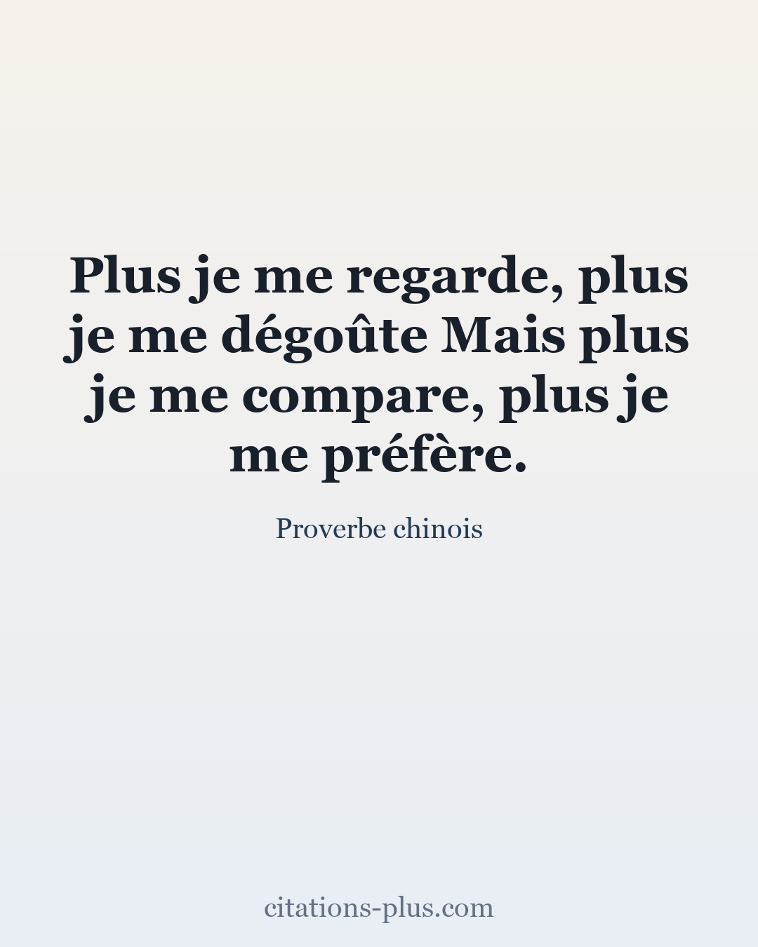 Carte Premium clair — Proverbe chinois