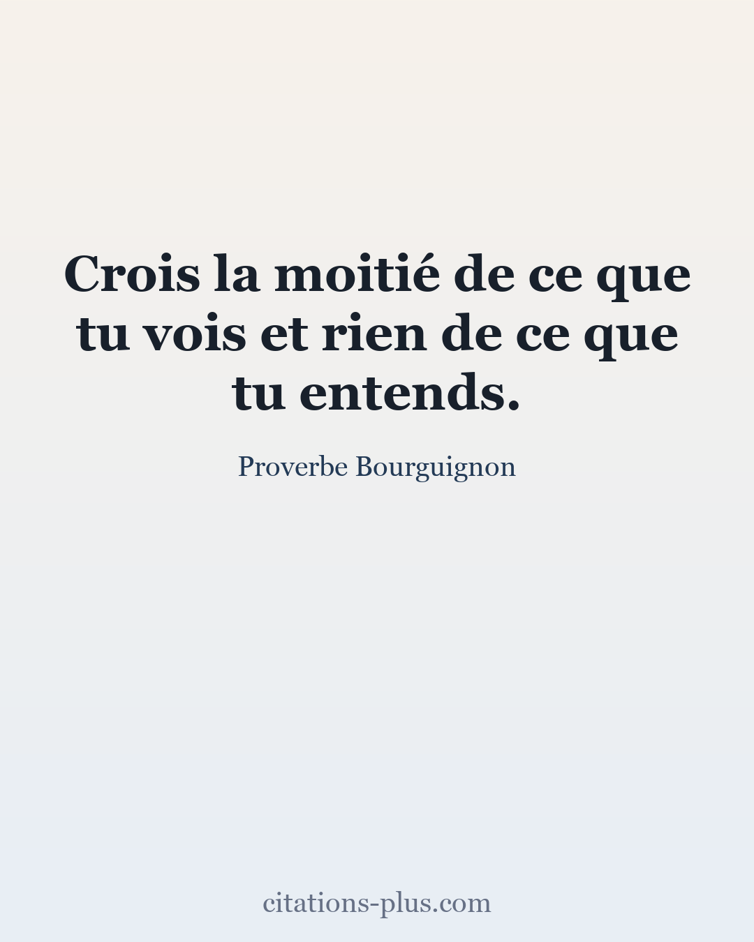 Carte Premium clair — Proverbe Bourguignon