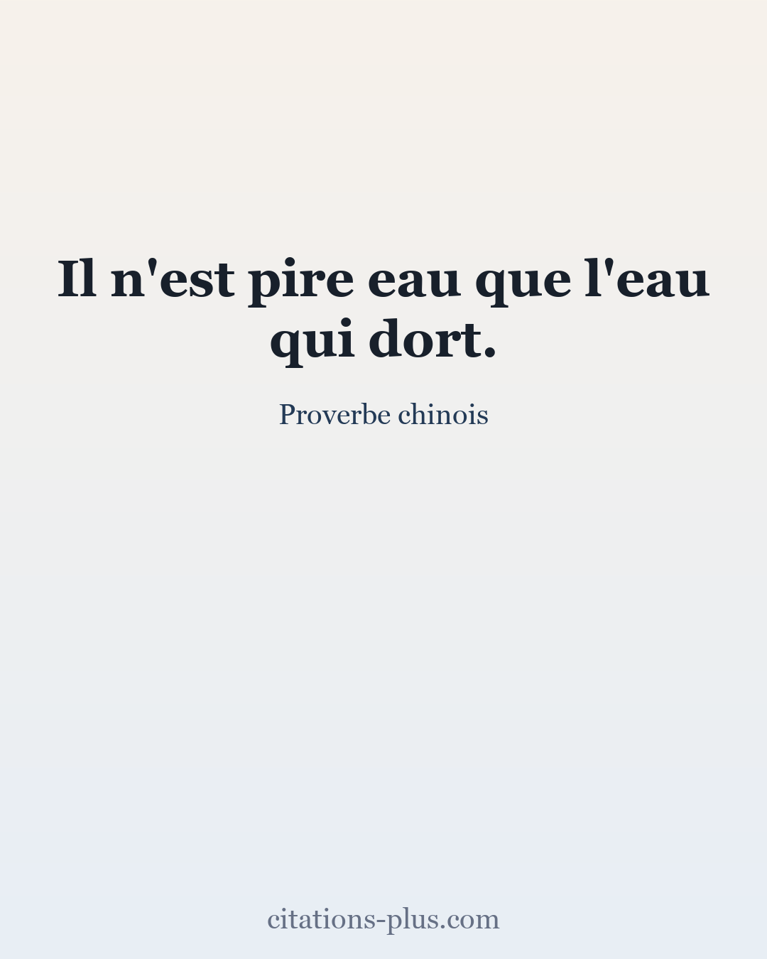Carte Premium clair — Proverbe chinois