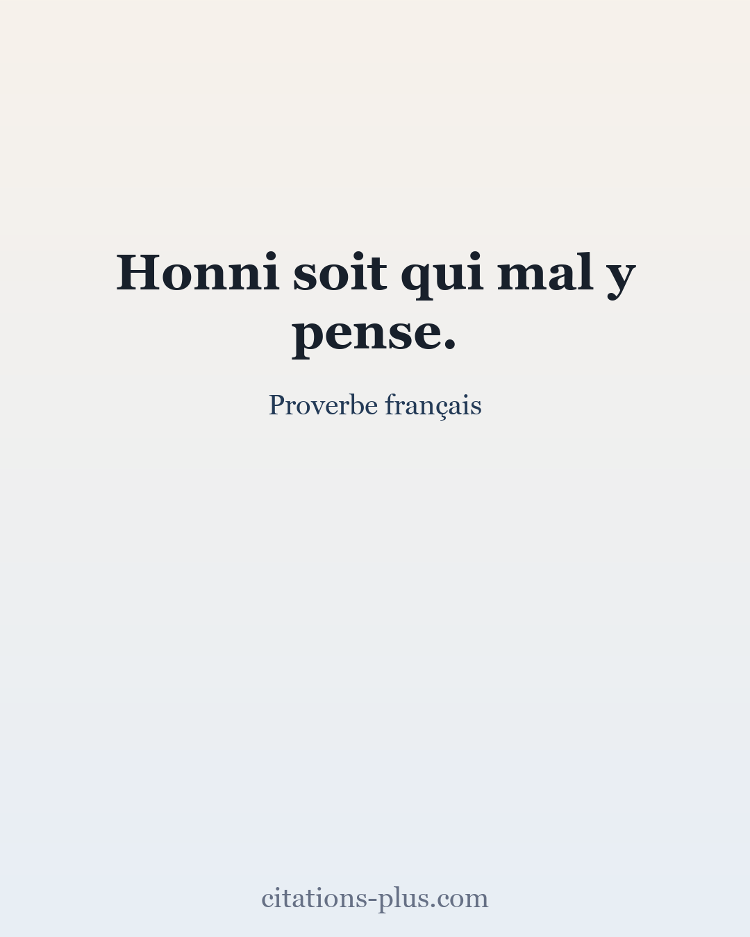 Carte Premium clair — Proverbe français