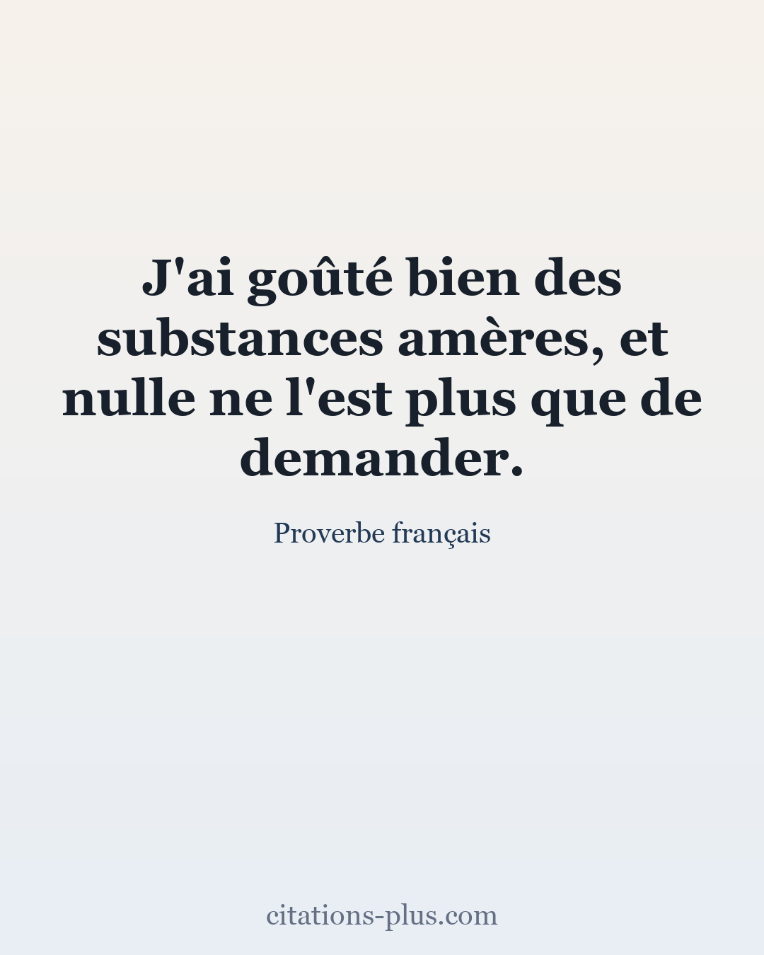 Carte Premium clair — Proverbe français