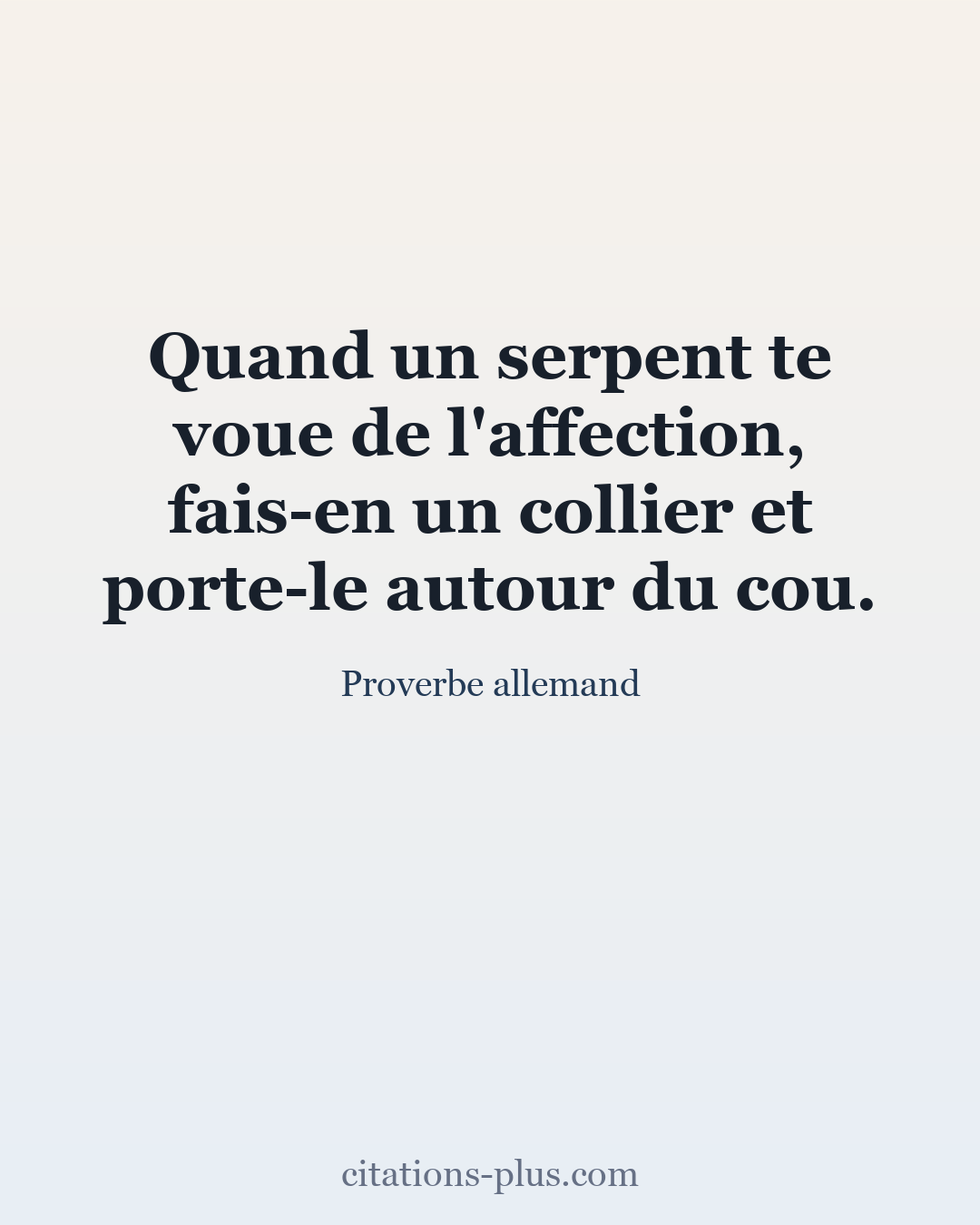 Carte Premium clair — Proverbe allemand