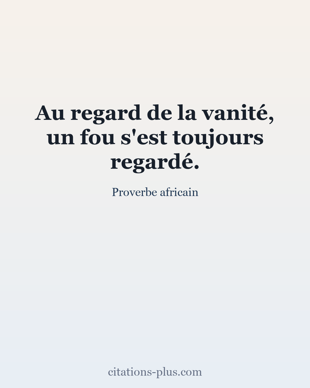 Carte Premium clair — Proverbe africain