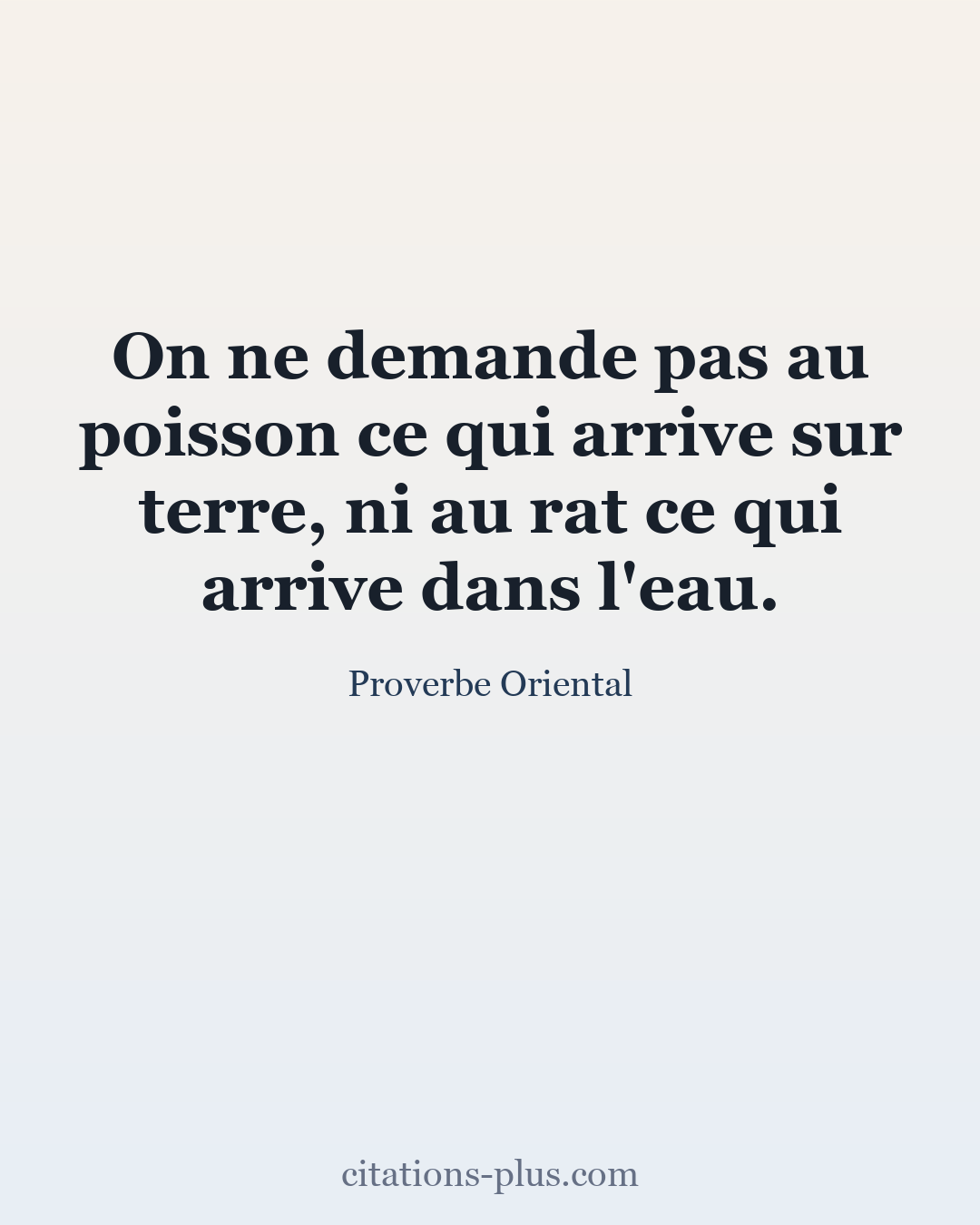 Carte Premium clair — Proverbes orientaux