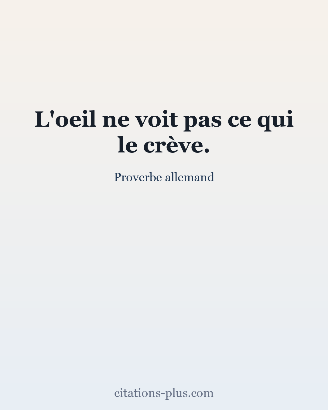 Carte Premium clair — Proverbe allemand