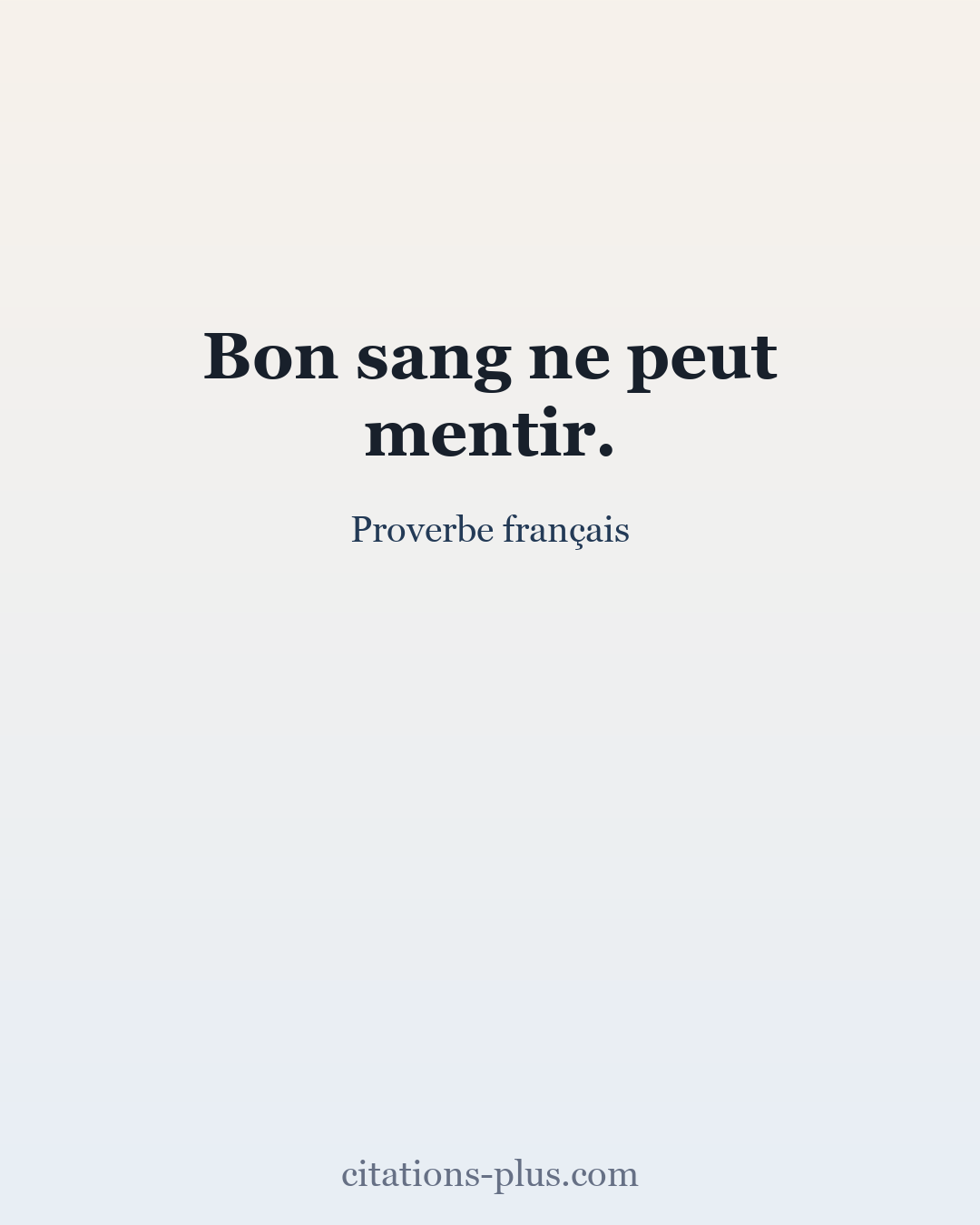 Carte Premium clair — Proverbe français