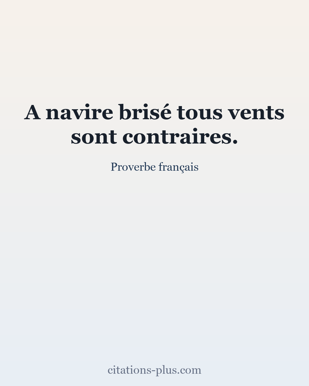 Carte Premium clair — Proverbe français