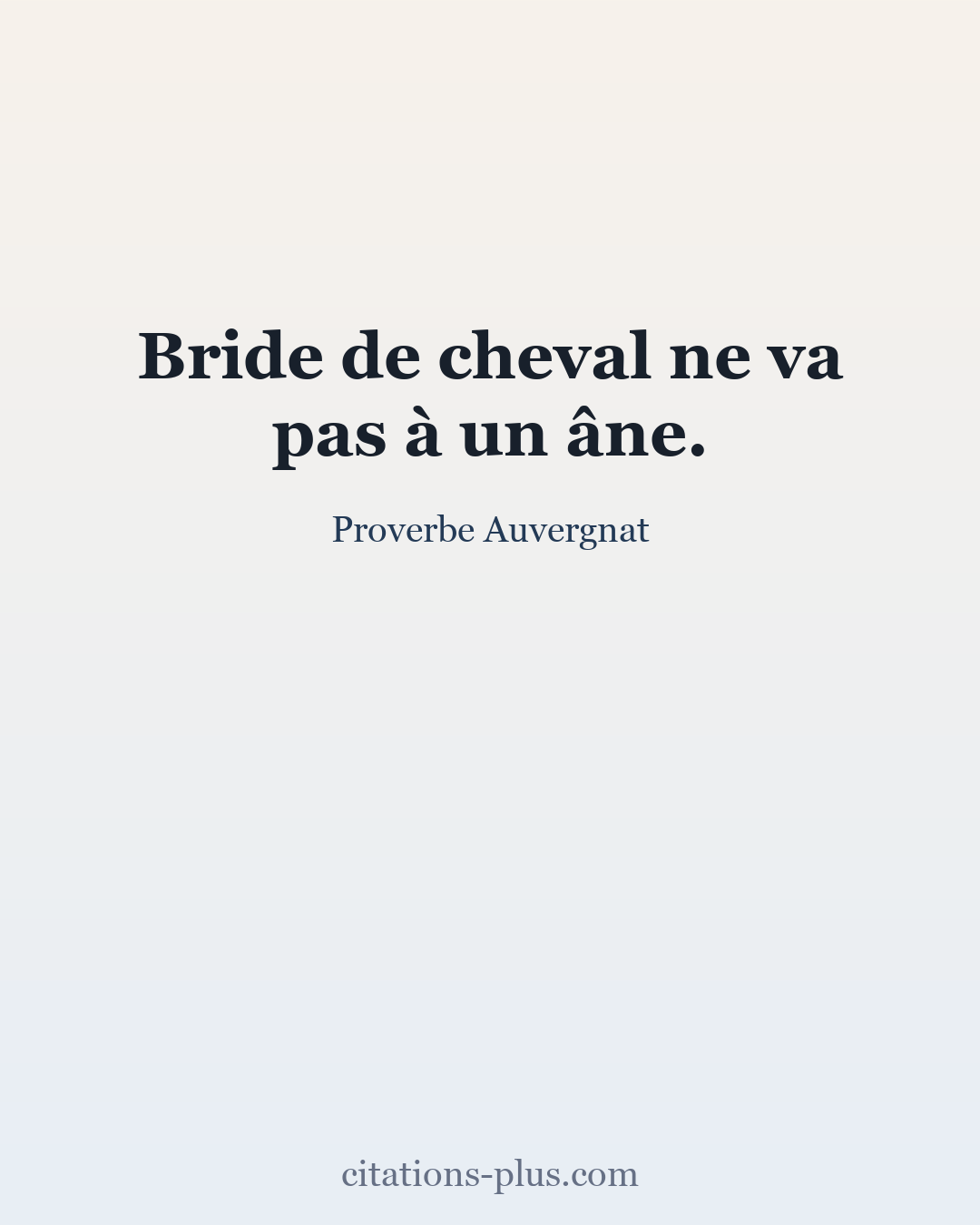 Carte Premium clair — Proverbe Auvergnat