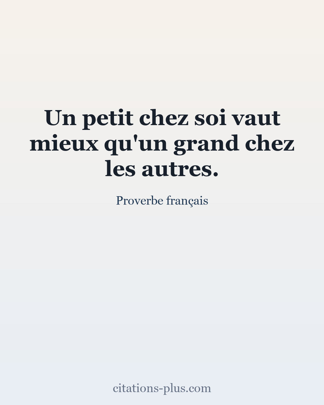 Carte Premium clair — Proverbe français