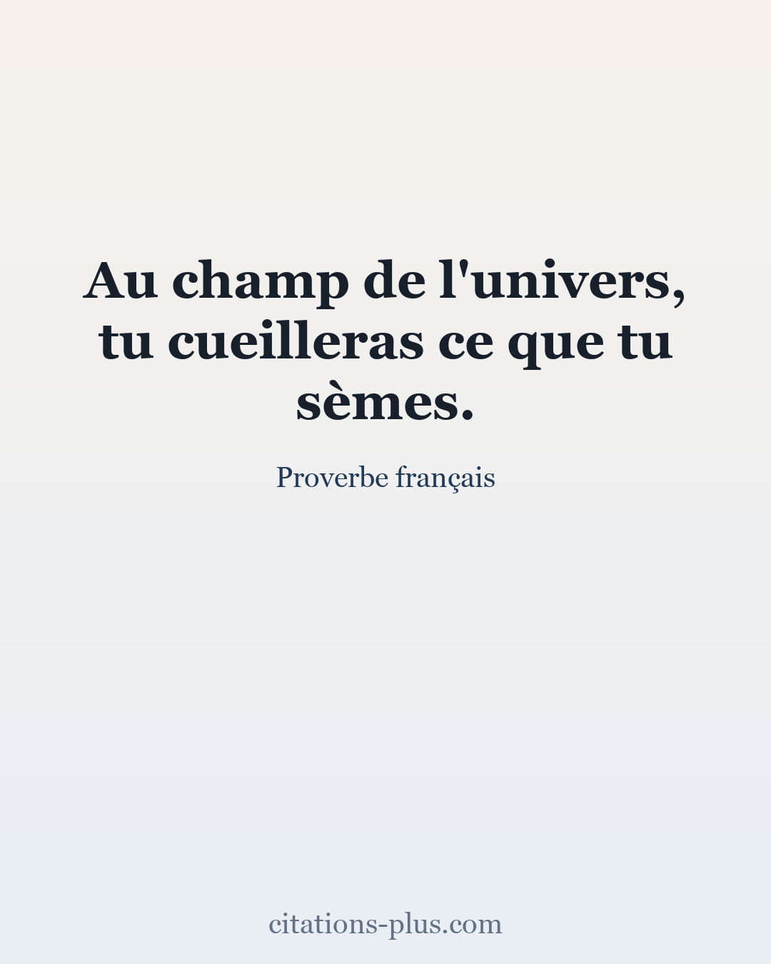 Carte Premium clair — Proverbe français