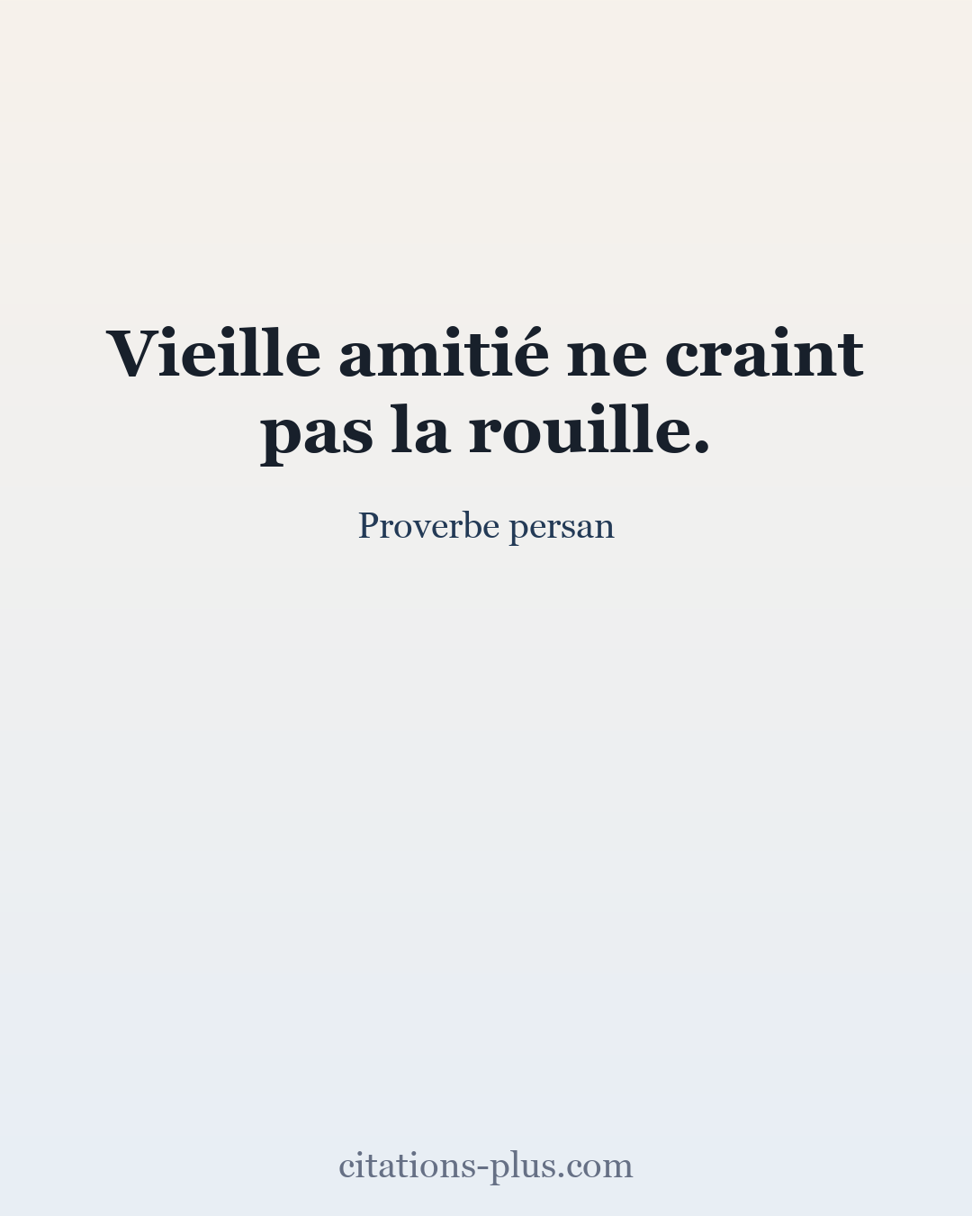 Carte Premium clair — Proverbe persan