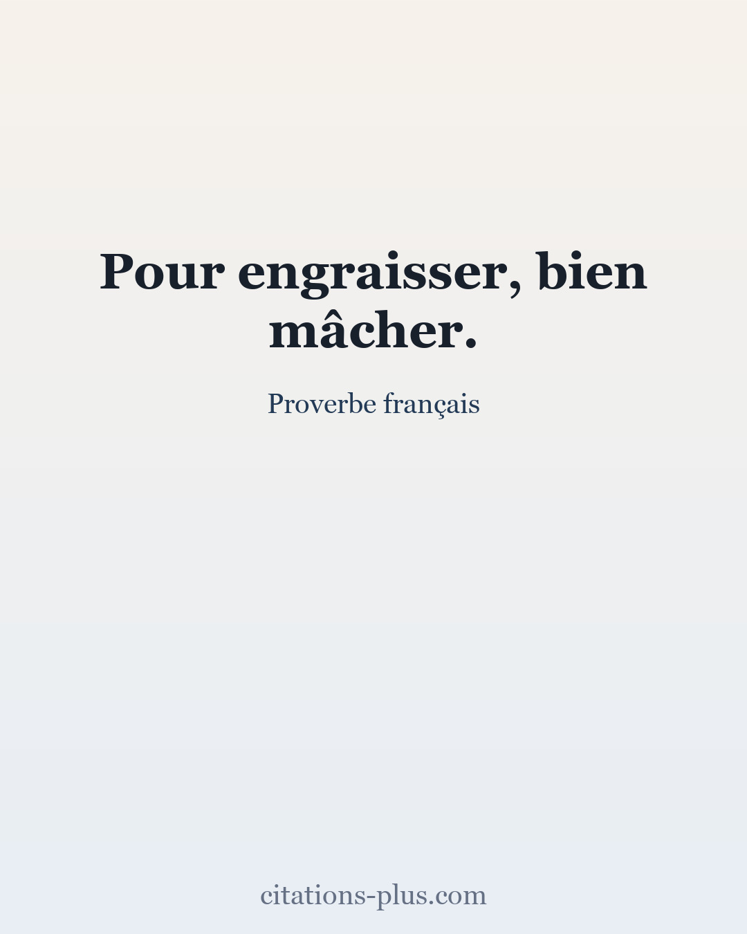 Carte Premium clair — Proverbe français