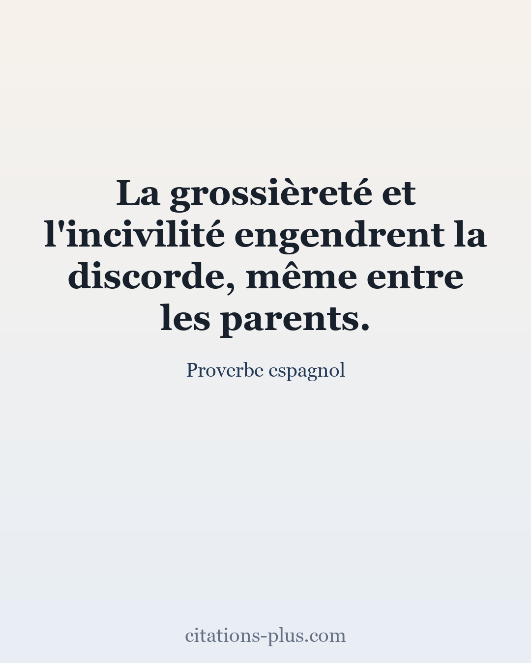 Carte Premium clair — Proverbe espagnol