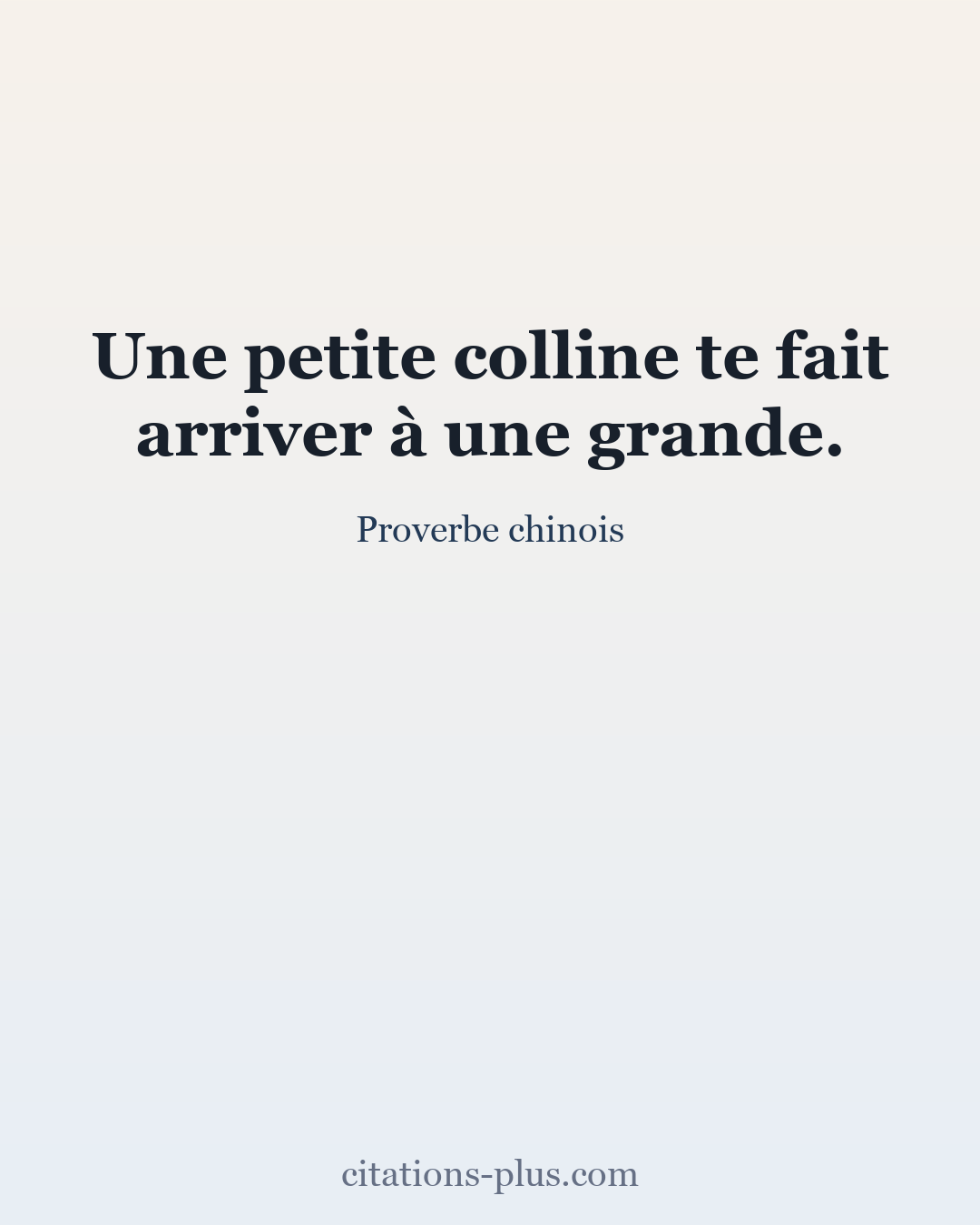 Carte Premium clair — Proverbe chinois