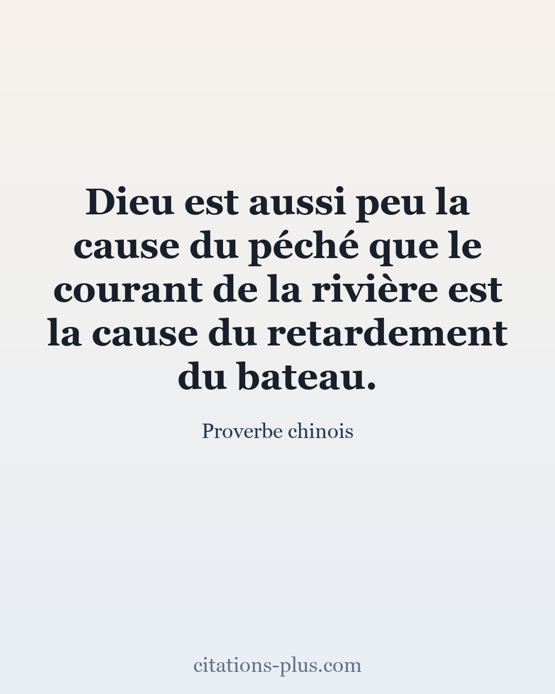 Carte Premium clair — Proverbe chinois