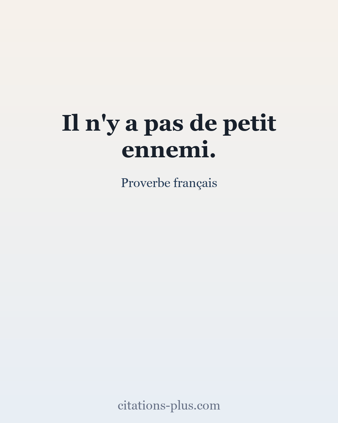 Carte Premium clair — Proverbe français