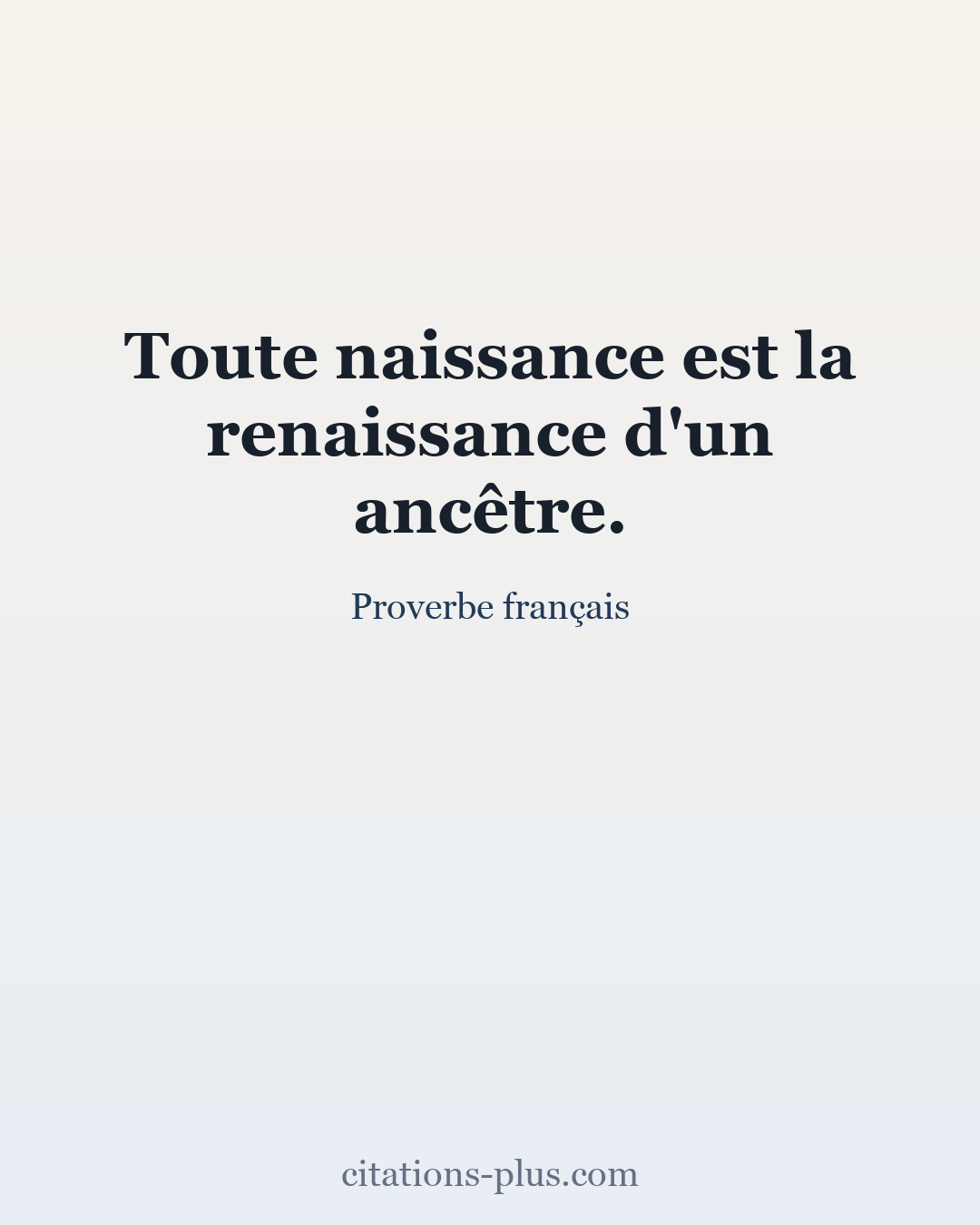 Carte Premium clair — Proverbe français