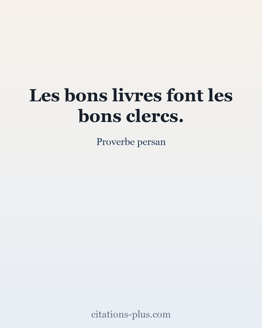 Carte Premium clair — Proverbe persan