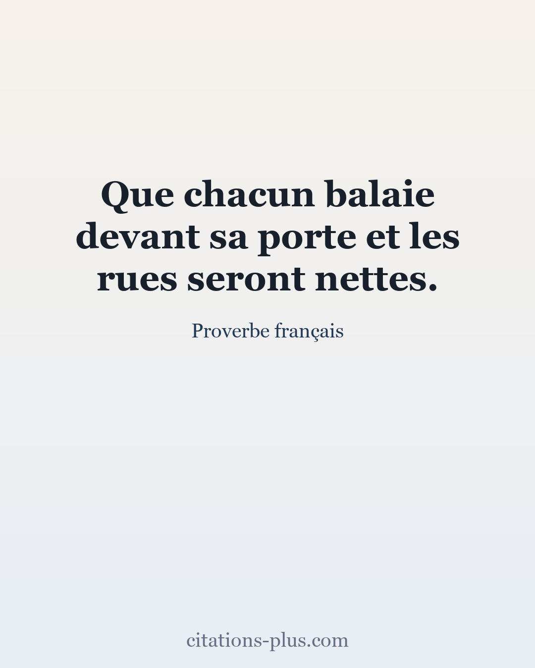 Carte Premium clair — Proverbe français