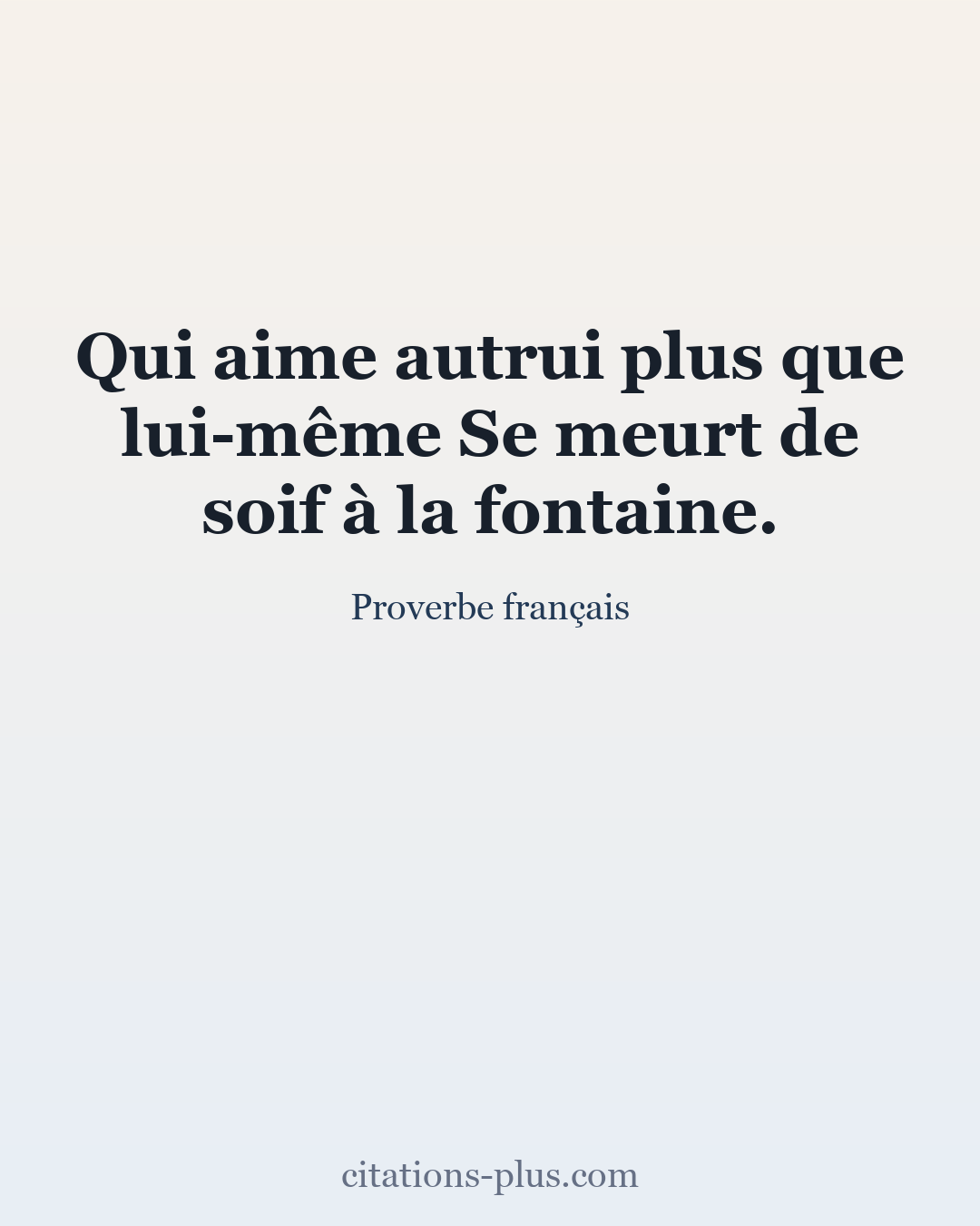 Carte Premium clair — Proverbe français