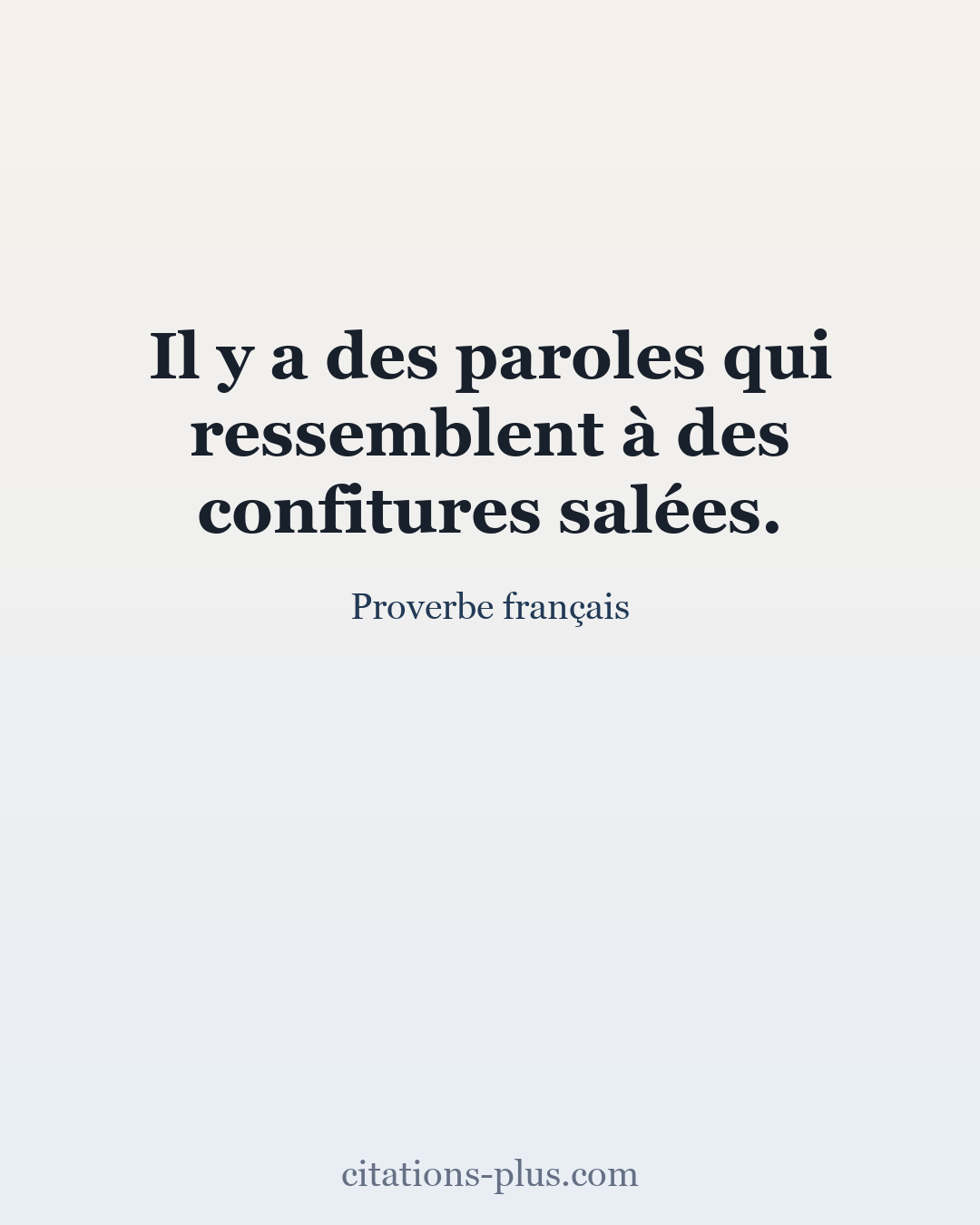 Carte Premium clair — Proverbe français