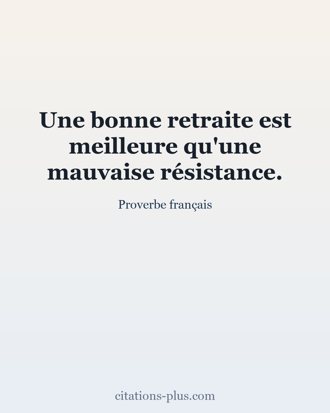 Carte Premium clair — Proverbe français