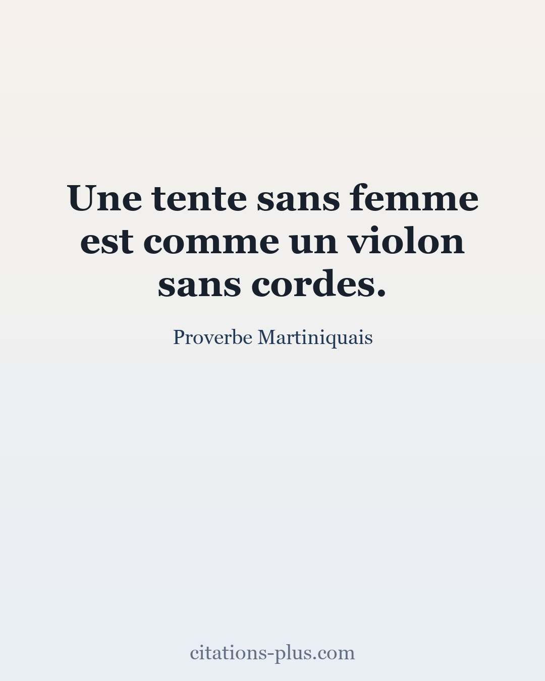 Carte Premium clair — Proverbe Martiniquais