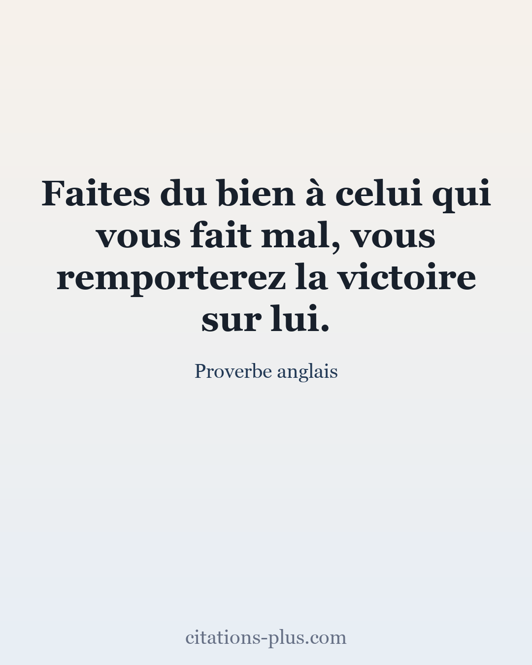 Carte Premium clair — Proverbe anglais