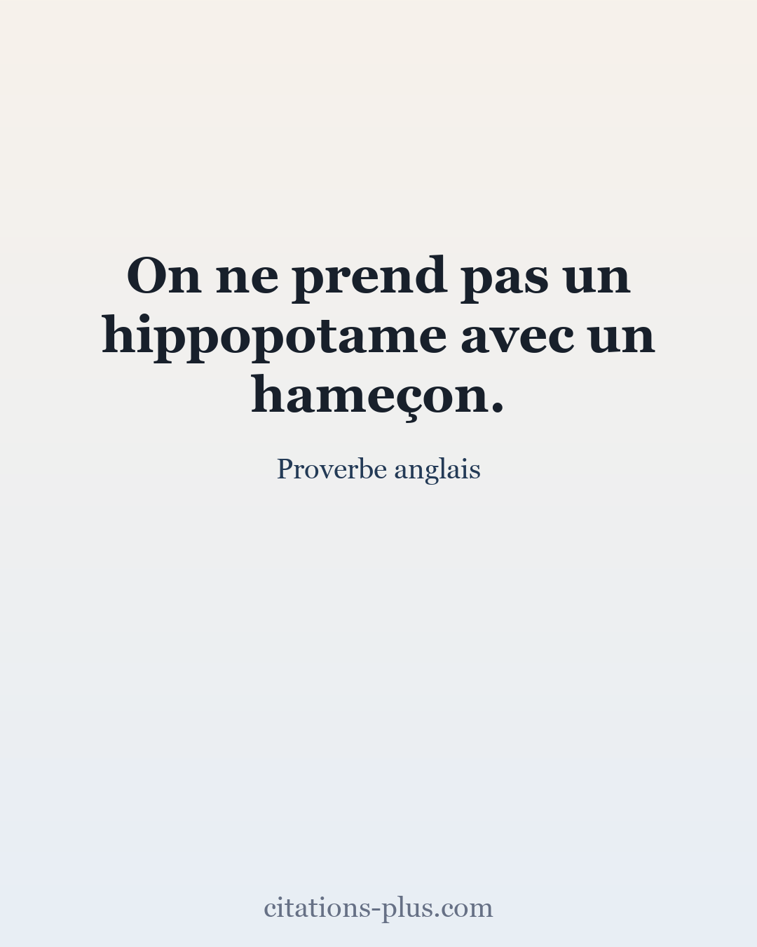 Carte Premium clair — Proverbe anglais