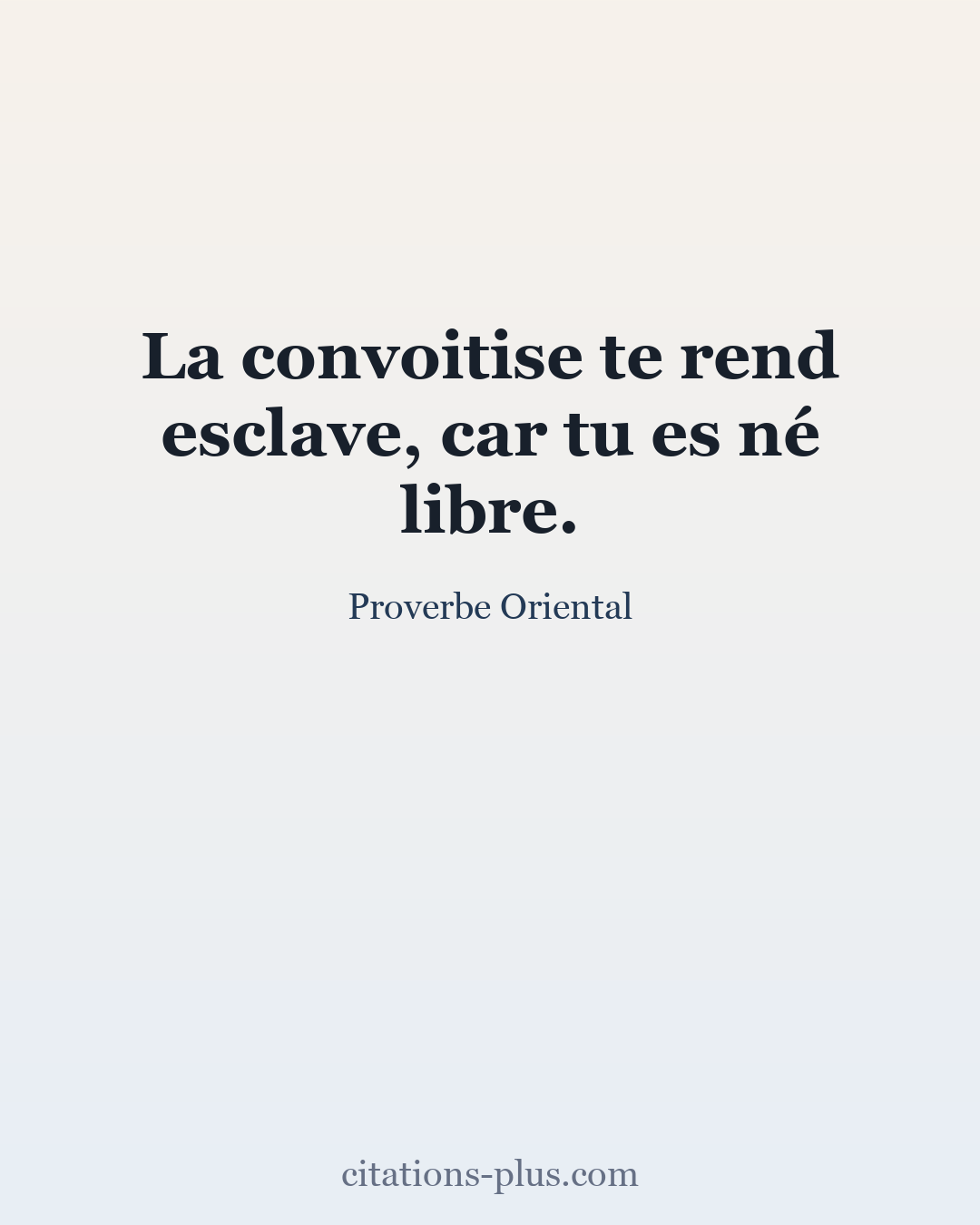 Carte Premium clair — Proverbes orientaux