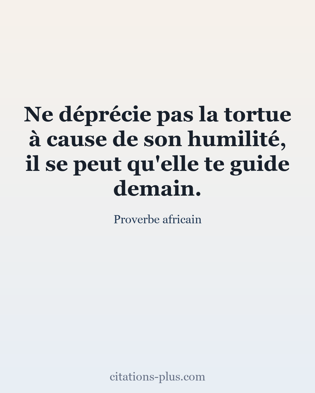 Carte Premium clair — Proverbe africain