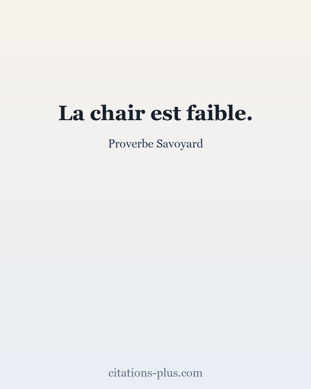 Carte Premium clair — Proverbe Savoyard