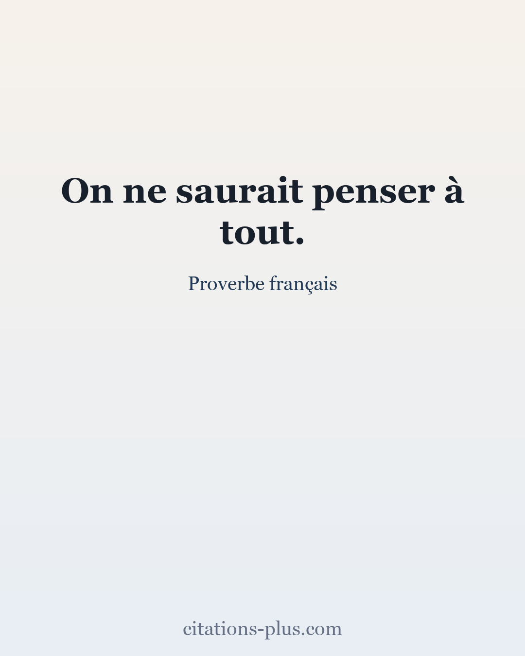 Carte Premium clair — Proverbe français