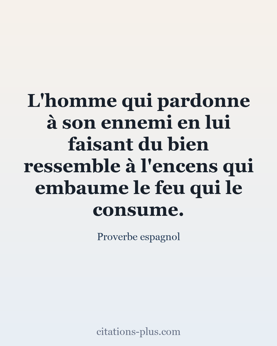Carte Premium clair — Proverbe espagnol