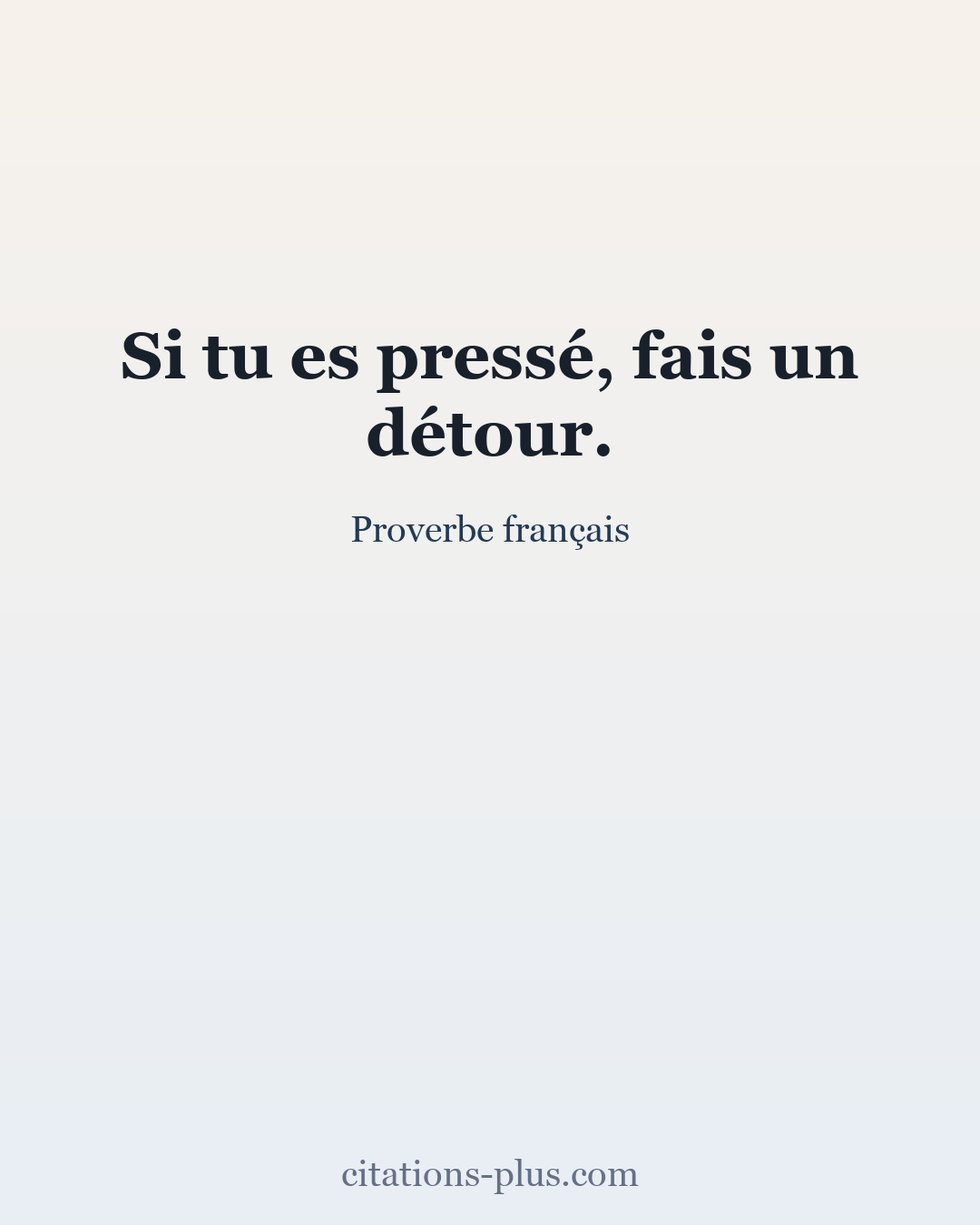 Carte Premium clair — Proverbe français