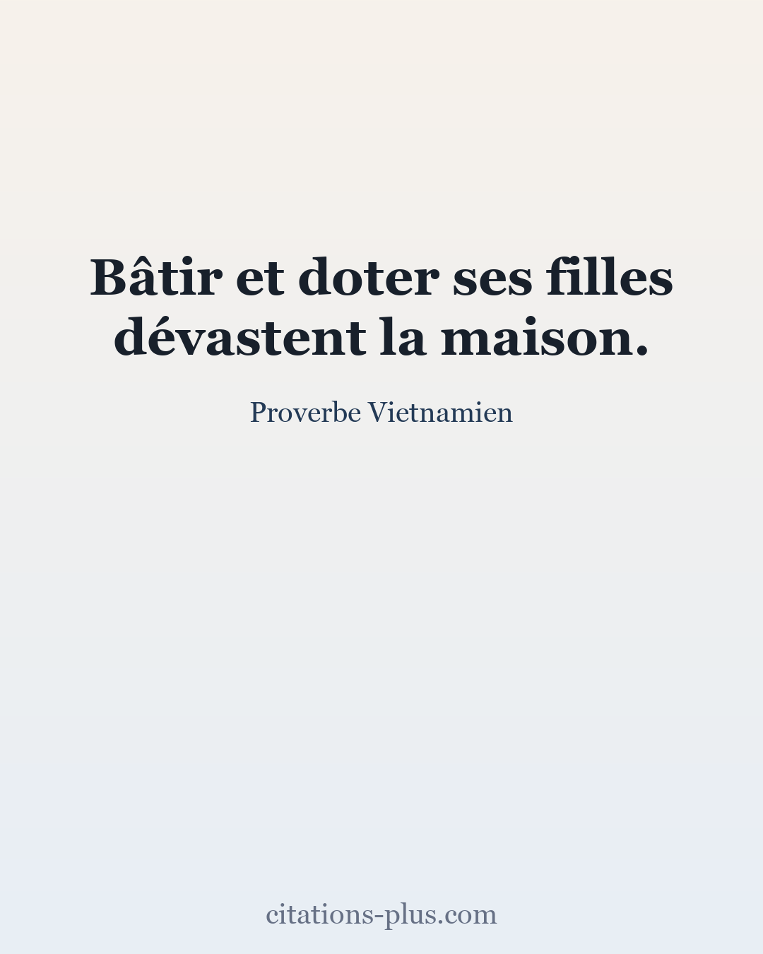 Carte Premium clair — Proverbe Vietnamien