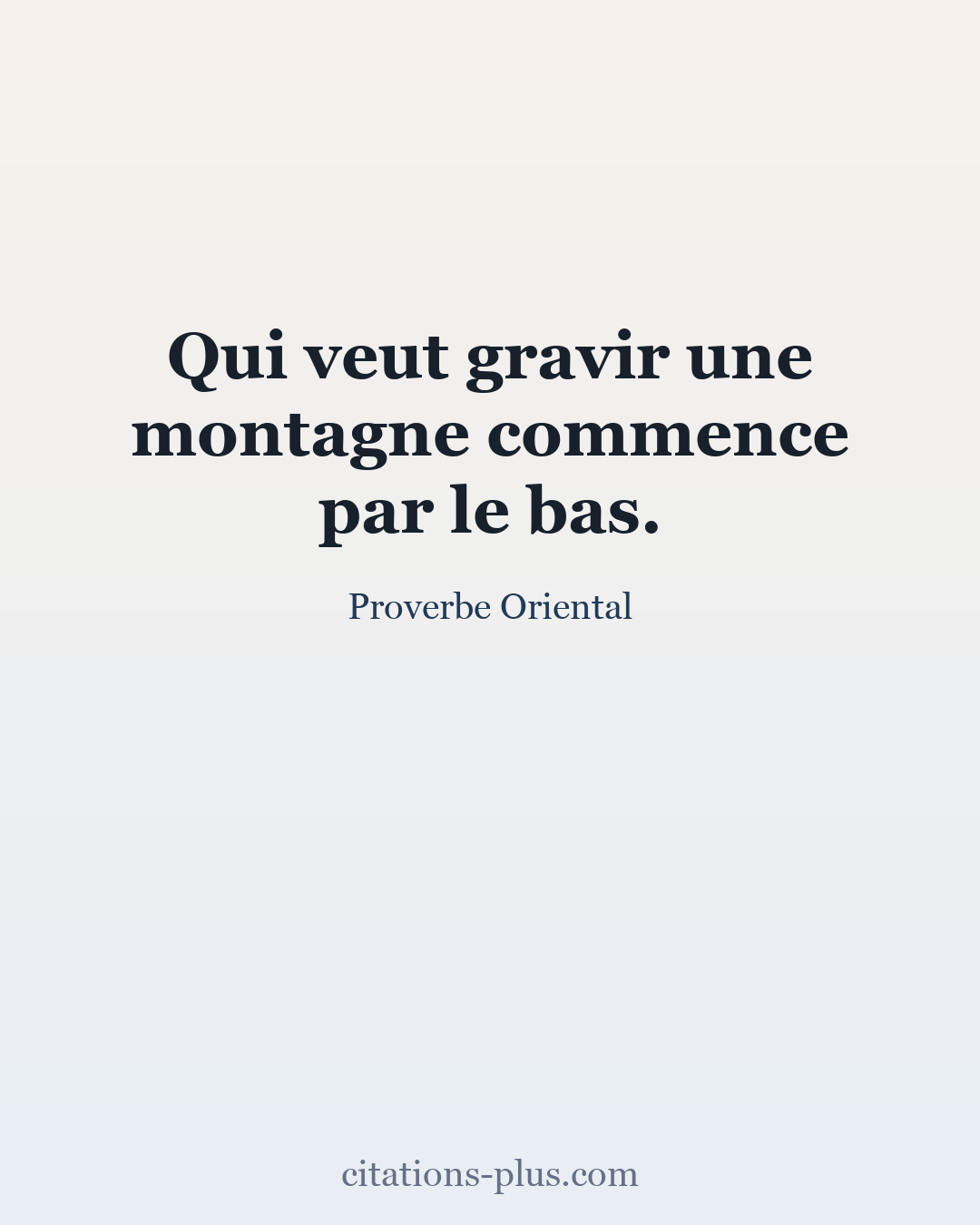 Carte Premium clair — Proverbes orientaux