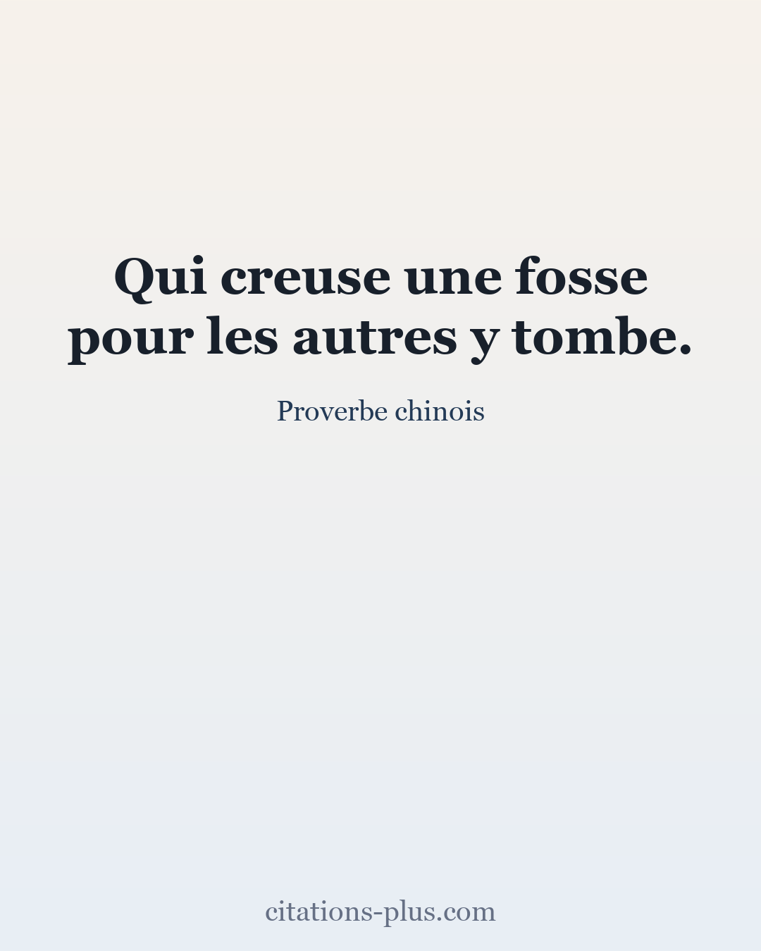 Carte Premium clair — Proverbe chinois