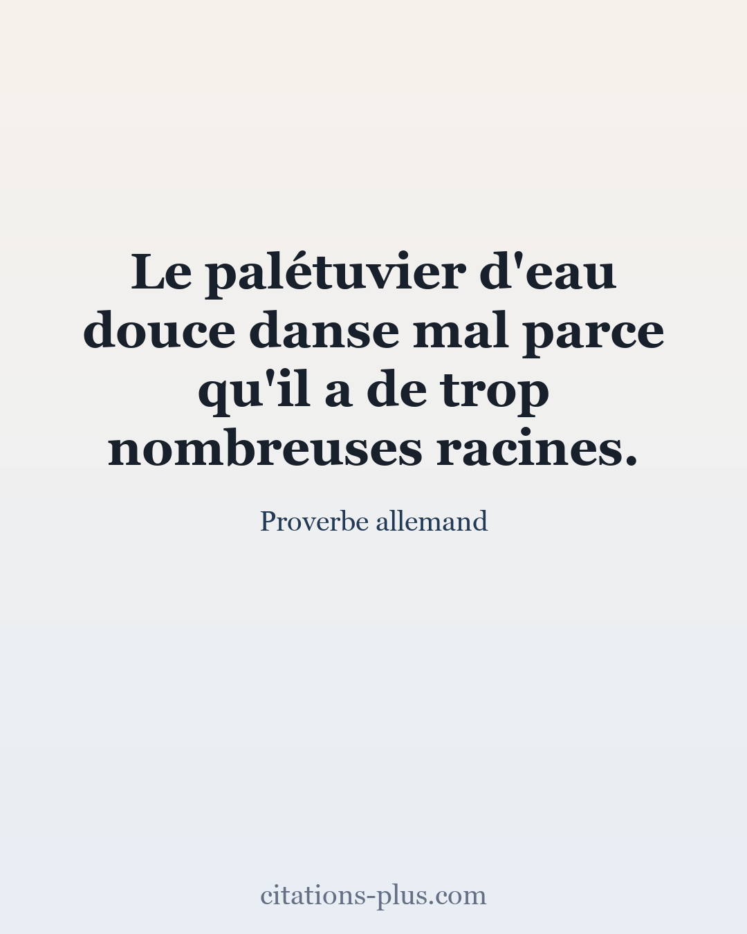 Carte Premium clair — Proverbe allemand