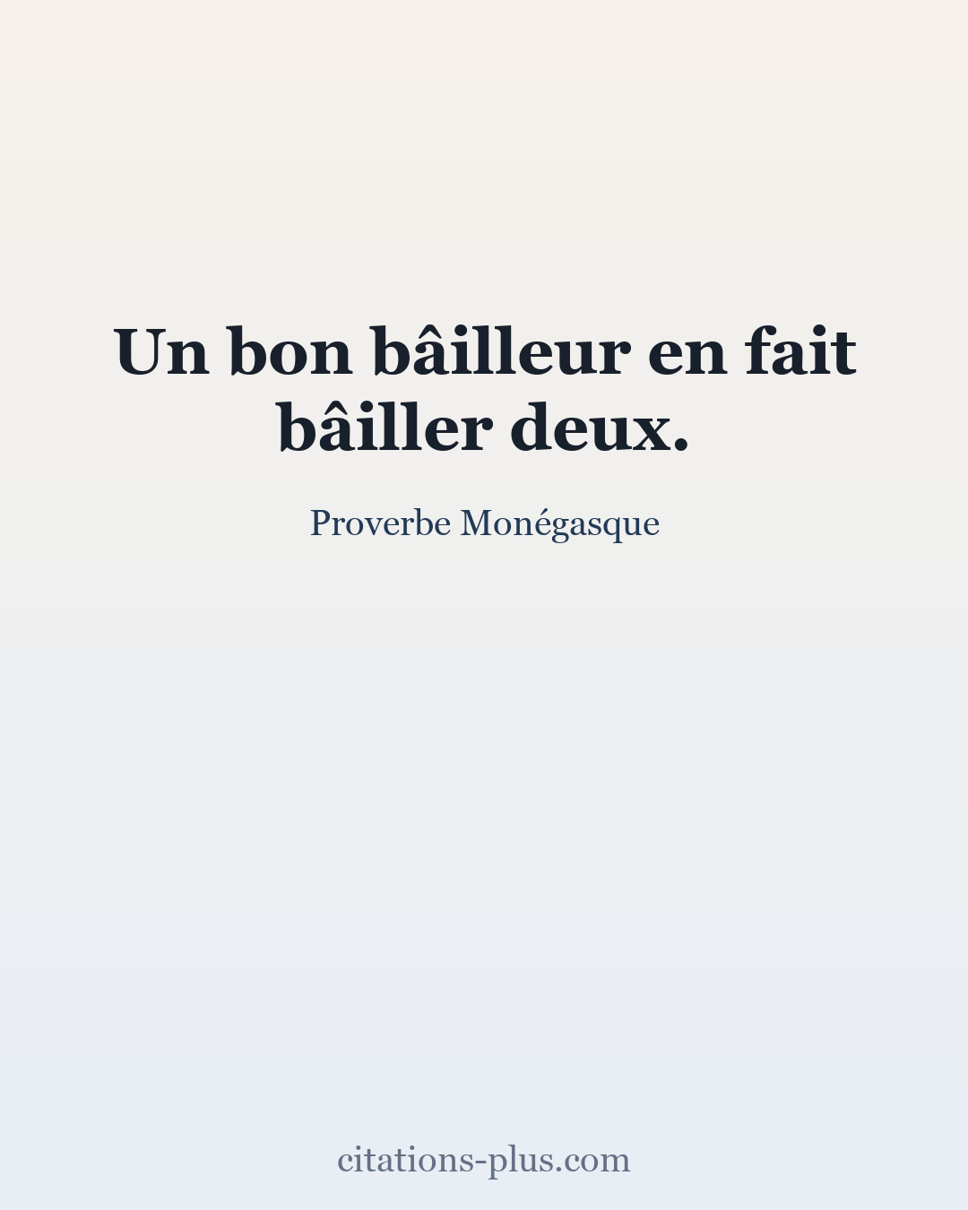 Carte Premium clair — Proverbe Monégasque