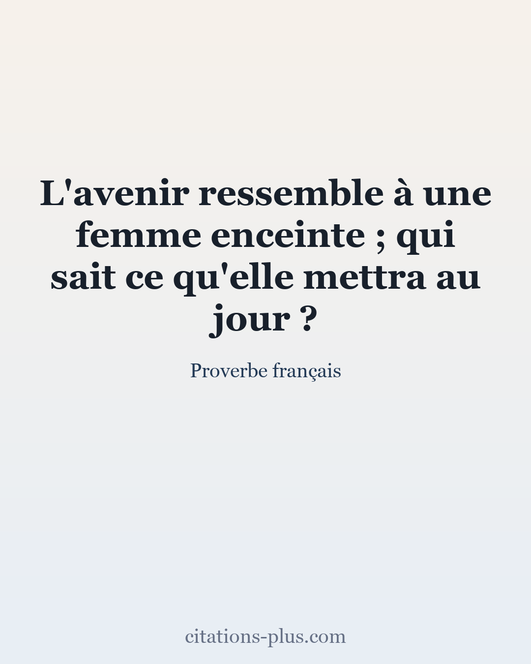 Carte Premium clair — Proverbe français