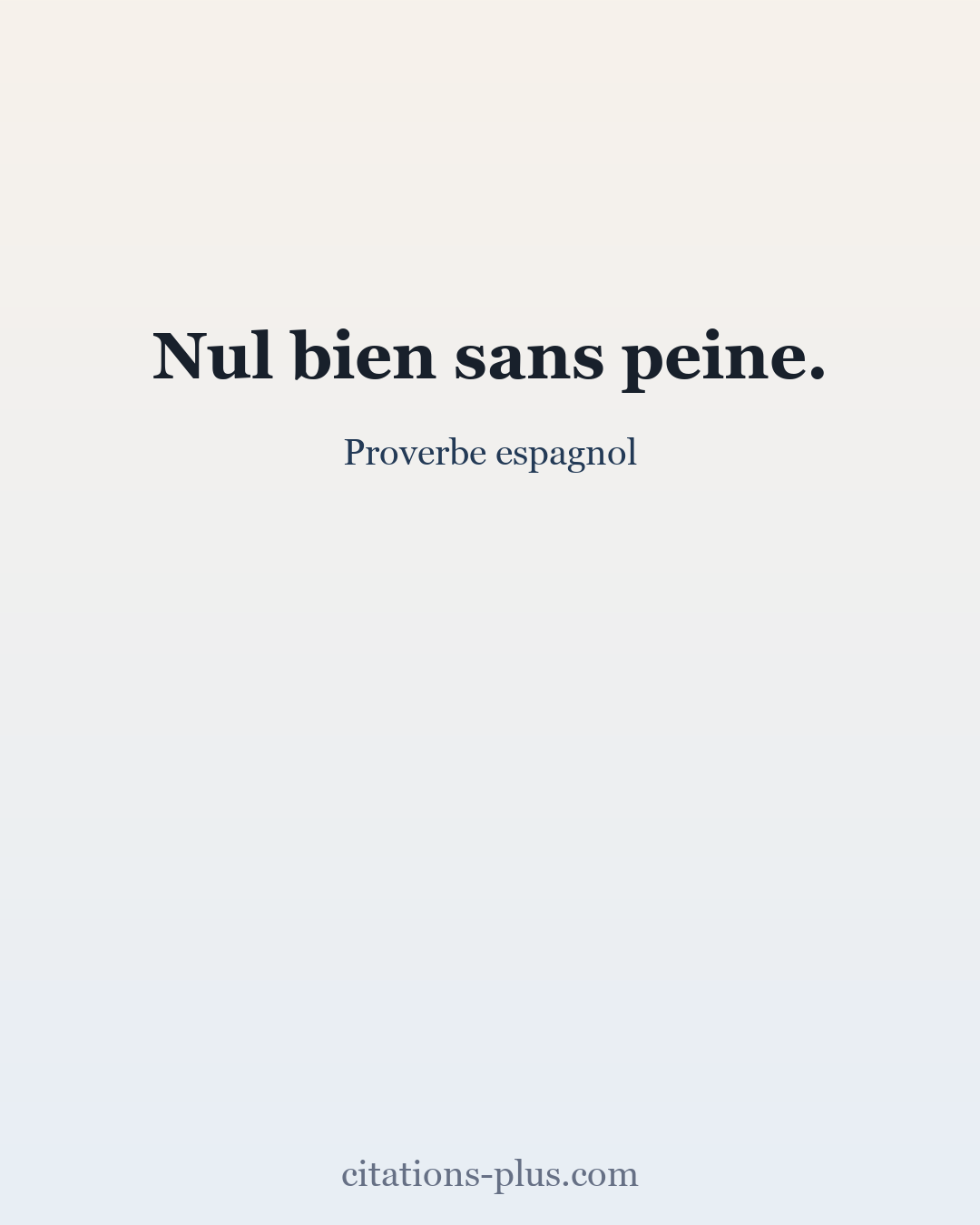 Carte Premium clair — Proverbe espagnol