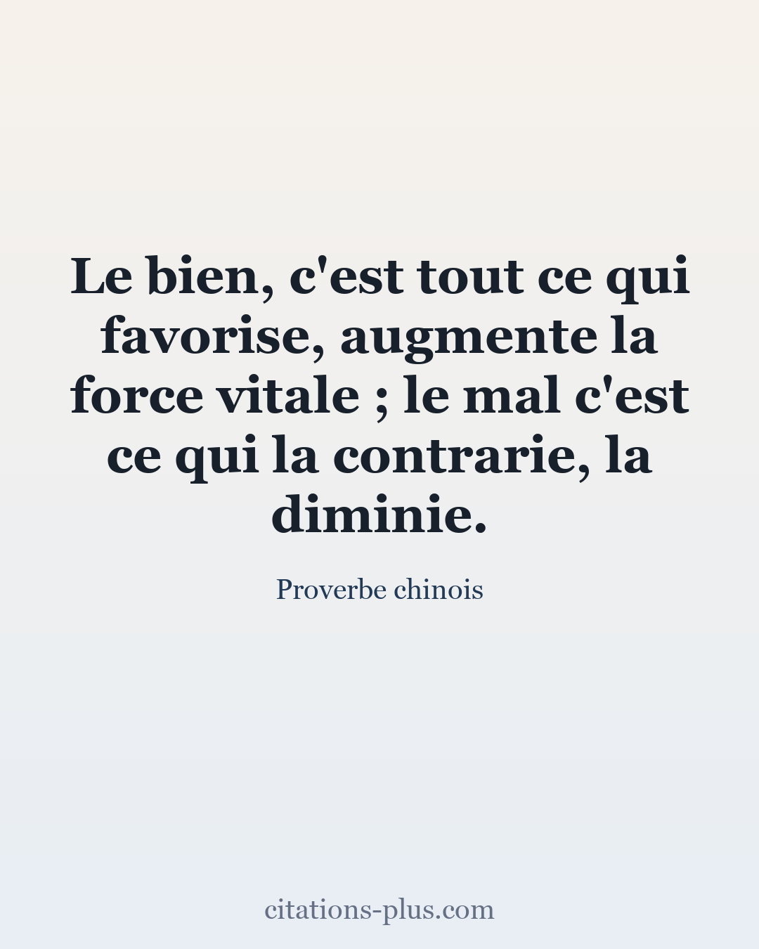 Carte Premium clair — Proverbe chinois