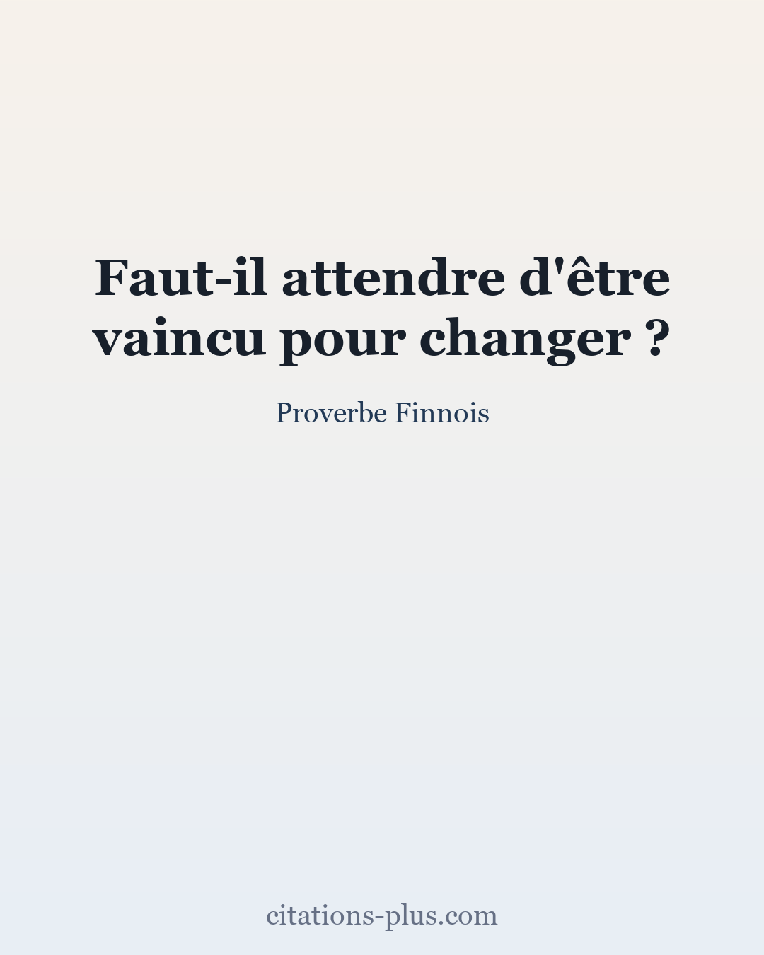 Carte Premium clair — Proverbe Finnois